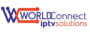 A logo of world connect iptv solutions