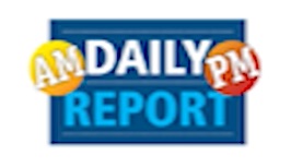 A logo of daily report with am and pm marked on it