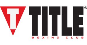 A logo of title boxing club in black and red