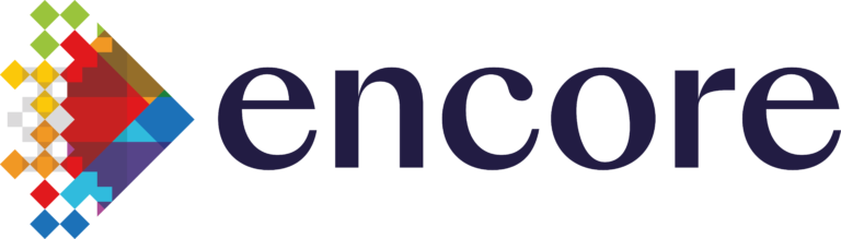 A logo of encore with transparent background