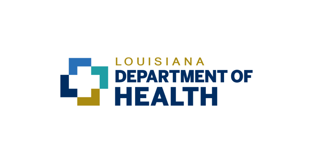 Louisiana Department of Health logo.