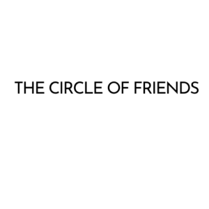 Text saying "The Circle of Friends" on white background.