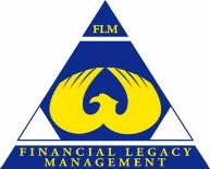 Logo of Financial Legacy Management in blue and yellow.