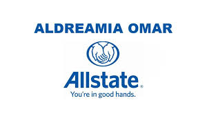 Allstate logo with Aldreamia Omar's name.